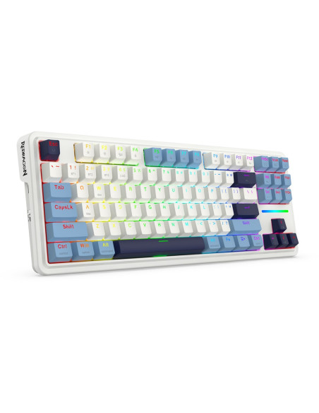 Redragon K728Wbb-Rgb-Pro Antonium Pro Klawiatura Usb + Rf Wireless + Bluetooth Biały, Niebieski