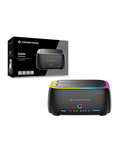 Conceptronic Donn36B Stacja Dokująca Do Dysków Twardych Usb 3.2 Gen 1 (3.1 Gen 1) Type-C Czarny