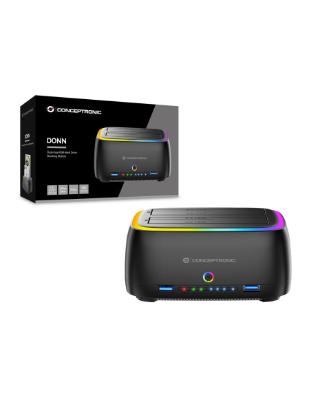 Conceptronic Donn36B Stacja Dokująca Do Dysków Twardych Usb 3.2 Gen 1 (3.1 Gen 1) Type-C Czarny