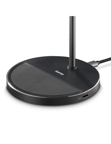 Hama 00201738 Ładowarka Do Urządzeń Przenośnych Słuchawki, Smartfon Czarny Usb Bezprzewodowe Ładowanie Szybkie Ładowanie Wewnętr