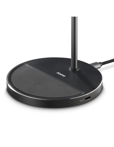 Hama 00201738 Ładowarka Do Urządzeń Przenośnych Słuchawki, Smartfon Czarny Usb Bezprzewodowe Ładowanie Szybkie Ładowanie Wewnętr
