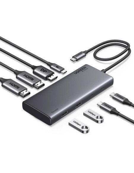 Ugreen 35625 Huby I Koncentratory Usb Type-C 10000 Mbit/S Szary