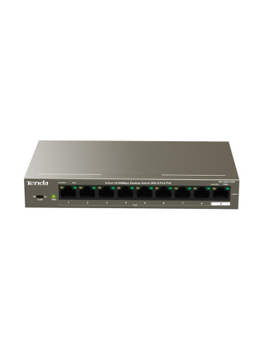 Tenda Tef1109P-8-102W Łącza Sieciowe Fast Ethernet (10/100) Obsługa Poe Metaliczny