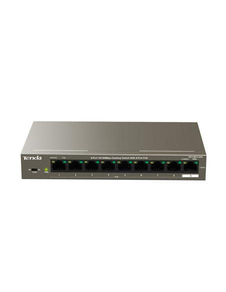 Tenda Tef1109P-8-102W Łącza Sieciowe Fast Ethernet (10/100) Obsługa Poe Metaliczny