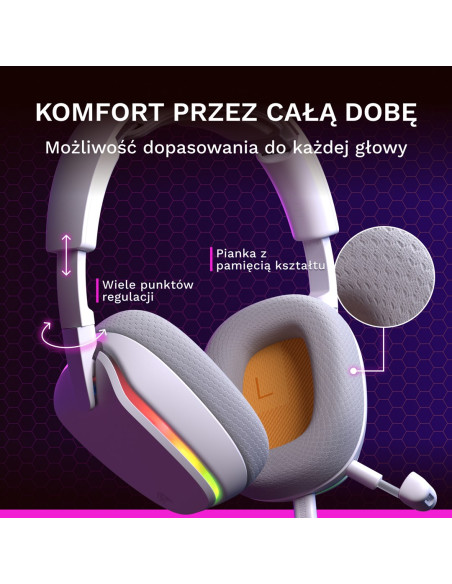 Glorious Gaming Glorious Ghs Eternal Rgb – Gamingowe Słuchawki Stereo Rgb Do Pc, Ps5, Ps4, Switcha – Niestandardowo Dostrojone P