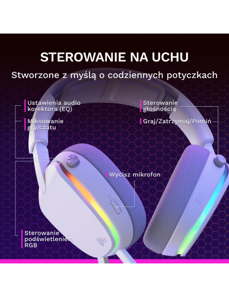 Glorious Gaming Glorious Ghs Eternal Rgb – Gamingowe Słuchawki Stereo Rgb Do Pc, Ps5, Ps4, Switcha – Niestandardowo Dostrojone P