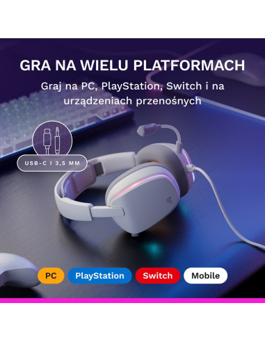Glorious Gaming Glorious Ghs Eternal Rgb – Gamingowe Słuchawki Stereo Rgb Do Pc, Ps5, Ps4, Switcha – Niestandardowo Dostrojone P