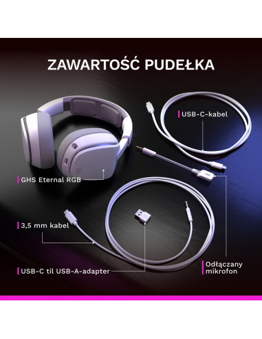 Glorious Gaming Glorious Ghs Eternal Rgb – Gamingowe Słuchawki Stereo Rgb Do Pc, Ps5, Ps4, Switcha – Niestandardowo Dostrojone P