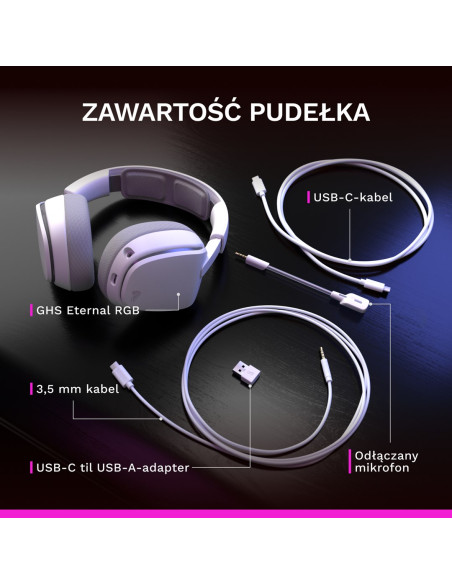 Glorious Gaming Glorious Ghs Eternal Rgb – Gamingowe Słuchawki Stereo Rgb Do Pc, Ps5, Ps4, Switcha – Niestandardowo Dostrojone P