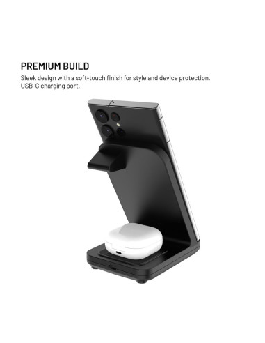 Fixed Fixpos-U-Bk Ładowarka Do Urządzeń Przenośnych Smartwatch, Smartfon, Słuchawki Czarny Usb Bezprzewodowe Ładowanie Szybkie Ł