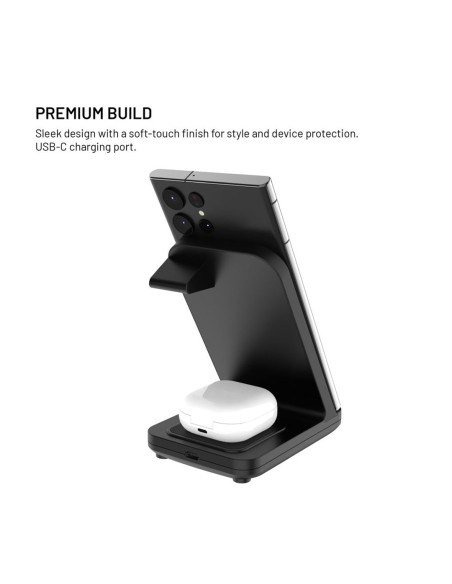 Fixed Fixpos-U-Bk Ładowarka Do Urządzeń Przenośnych Smartwatch, Smartfon, Słuchawki Czarny Usb Bezprzewodowe Ładowanie Szybkie Ł