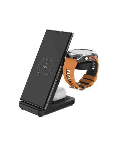 Fixed Fixpos-Ga-Bk Ładowarka Do Urządzeń Przenośnych Smartwatch, Smartfon, Słuchawki Czarny Usb Bezprzewodowe Ładowanie Szybkie 