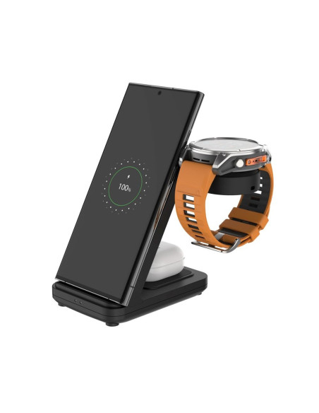 Fixed Fixpos-Ga-Bk Ładowarka Do Urządzeń Przenośnych Smartwatch, Smartfon, Słuchawki Czarny Usb Bezprzewodowe Ładowanie Szybkie 