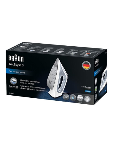 Braun Si 3054 Gy Żelazko Parowe Płyta Ceramiczna Szary 2400 W