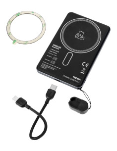 Troika Pop50 5000 Mah Bezprzewodowe Ładowanie Szary, Czarny 2