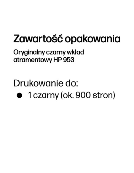 Hp Oryginalny Czarny Wkład Atramentowy 953