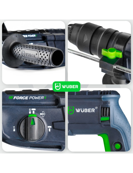 Młotowiertarka Z Udarem 4J 2500W W28920 Wuber