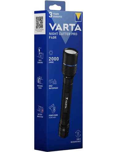 Varta 18922 Czarny Latarka Ręczna Led