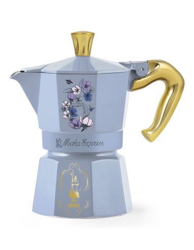 Bialetti Bridgerton Kawiarka Moka 0,13 L Niebieski, Złoto