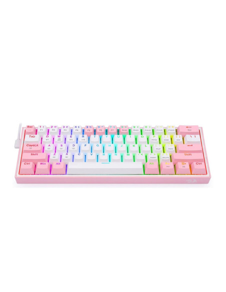 Redragon K616 Fizz Pro White/Pink Klawiatura Usb + Rf Wireless + Bluetooth Różowy, Biały