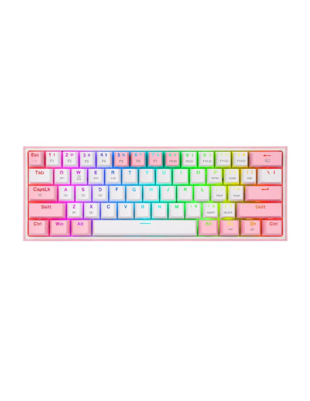 Redragon K616 Fizz Pro White/Pink Klawiatura Usb + Rf Wireless + Bluetooth Różowy, Biały