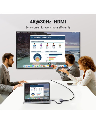 Ugreen Usb-C To 2*Usb3.0+Hdmi+Rj 45+Sd&Tf+Pd Port Hub
