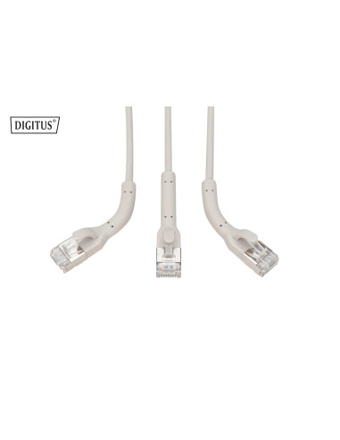 Digitus Kabel Krosowy Kątowy Cat 6A F-Ftp, Miedź, 0,5 M, Szary, 10 Szt.