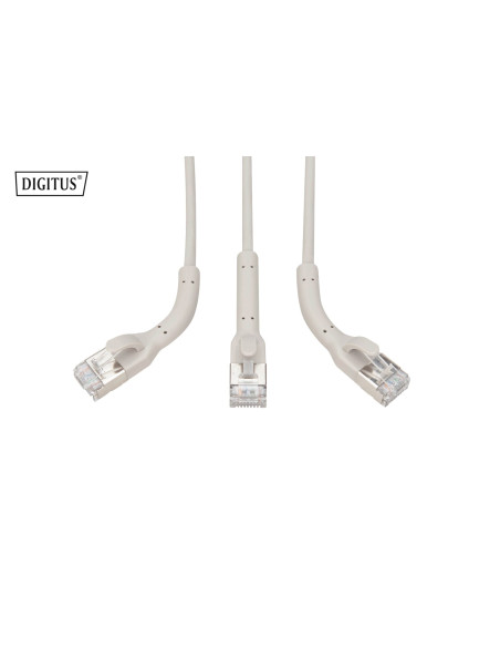 Digitus Kabel Krosowy Kątowy Cat 6A F-Ftp, Miedź, 0,5 M, Szary, 10 Szt.
