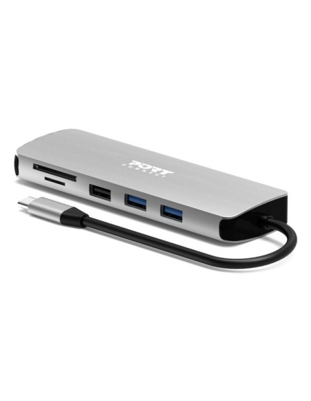 Port Designs 900164 Stacja Dokująca Przewodowa Usb 3.2 Gen 1 (3.1 Gen 1) Type-C Stal Nierdzewna