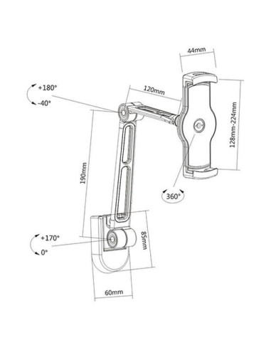 Techly Ica-Tbl 2802 Uchwyt Uchwyt Pasywny Tablet/Umpc Czarny