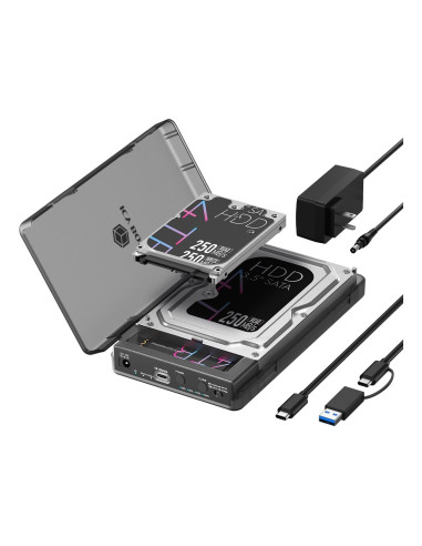 Icy Box Ib-3882Mscl-Cu31 Obudowa Hdd/Ssd Czarny M.2/2.5"/3.5"