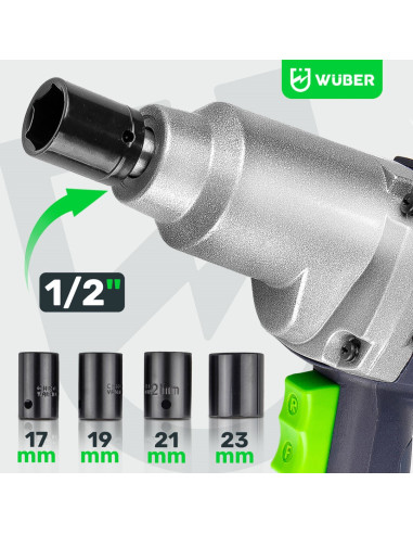 Klucz Udarowy Elektryczny 800 Nm 1/2” Do Kół Walizka W33250 Wuber