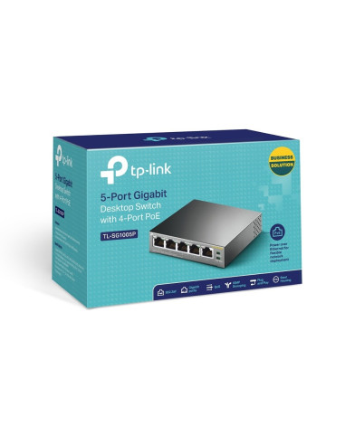 Switch Tp-Link Tl-Sg1005P (5X 10/100/1000Mbps)