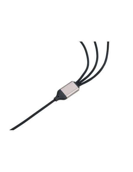 Troika Dreizack Pro Kabel Usb 1,2 M Usb C Usb C/Micro Usb-A/Lightning 100 W Czarny, Szary