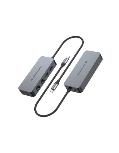 Conceptronic Abby24G Stacja Dokująca Przewodowa Usb 3.2 Gen 1 (3.1 Gen 1) Type-C Szary