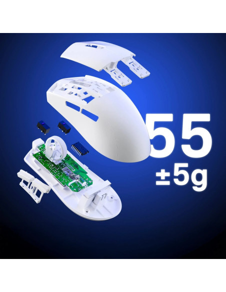 Redragon M918W & K1Ng Pro Max & Biały Myszka Rf Wireless + Bluetooth + Usb Type-C