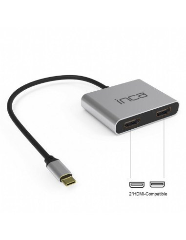 Inca Itpc-4T Huby I Koncentratory Usb 3.2 Gen 1 (3.1 Gen 1) Type-C Aluminium