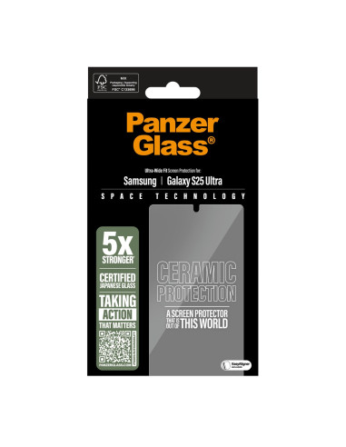 Panzerglass ® Ceramic Screen Protector Samsung Galaxy S25 Ultra | Ultra-Wide Fit W. Easyaligner Przezroczysta Ochrona Ekranu 1 S