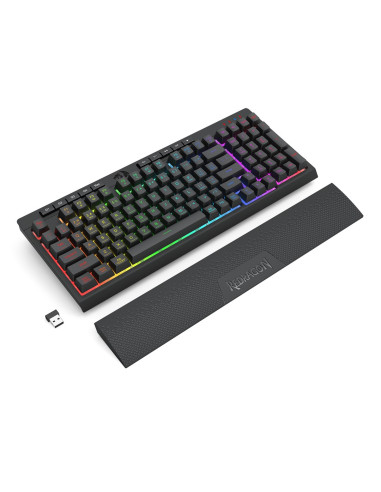 Redragon K515Rgb-Pro Klawiatura Usb + Rf Wireless + Bluetooth Czarny