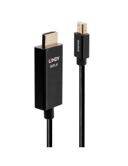 Lindy 40923 Adapter Kablowy 3 M Mini Displayport Hdmi Typu A (Standard) Czarny