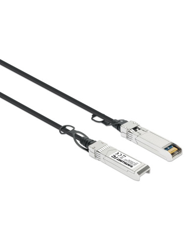Intellinet 508445 Kabel Infiniband / Światłowodowy 3 M Sfp+ Czarny, Srebrny