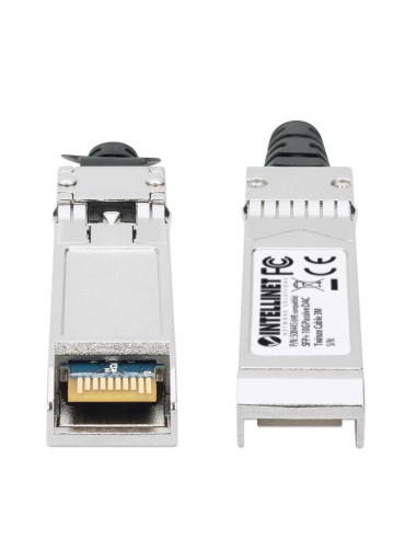 Intellinet 508445 Kabel Infiniband / Światłowodowy 3 M Sfp+ Czarny, Srebrny