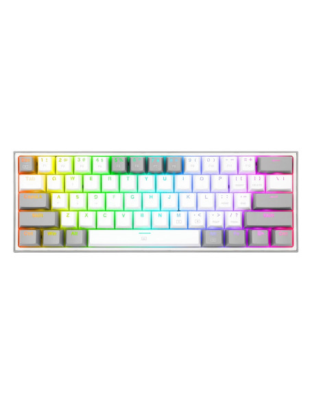 Redragon K617-Rgb Fizz Rgb White/Grey Klawiatura Usb Szary, Biały
