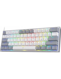 Redragon K617-Rgb Fizz Rgb White/Grey Klawiatura Usb Szary, Biały 2