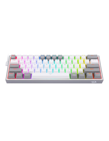 Redragon K617-Rgb Fizz Rgb White/Grey Klawiatura Usb Szary, Biały