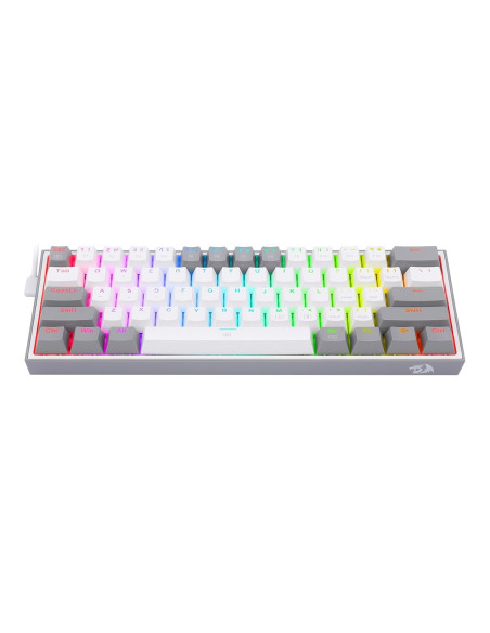 Redragon K617-Rgb Fizz Rgb White/Grey Klawiatura Usb Szary, Biały