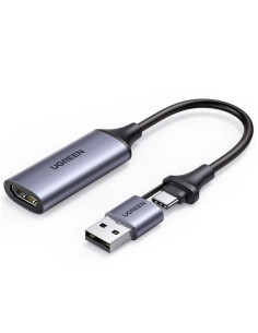 Adapter Usb Ugreen 40189 Usb-C - Hdmi + Usb-C Srebrny  (40189)