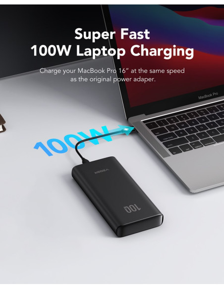 Veger T100 Bank Mocy Litowo-Jonowa (Li-Ion) 20000 Mah Czarny