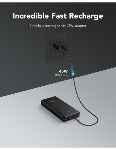 Veger T100 Bank Mocy Litowo-Jonowa (Li-Ion) 20000 Mah Czarny