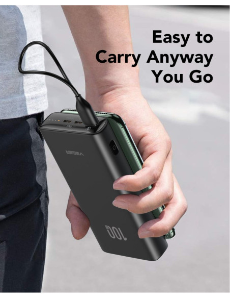 Veger T100 Bank Mocy Litowo-Jonowa (Li-Ion) 20000 Mah Czarny